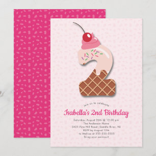 Dulce Invitación a la Crema de Hielo Segundo Cumpl