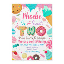 Dulce Invitación a la Fiesta de Cumpleaños de Dos 