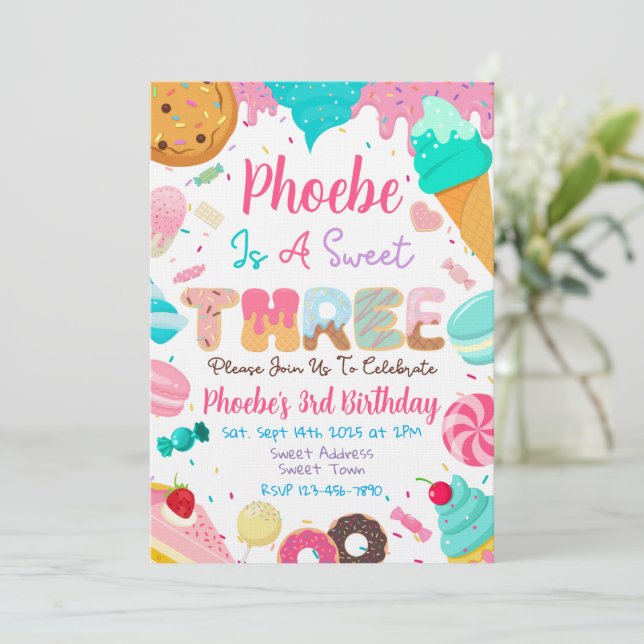 Dulce Invitación a la Tercera Segunda Fiesta de Cu (Anverso de pie)