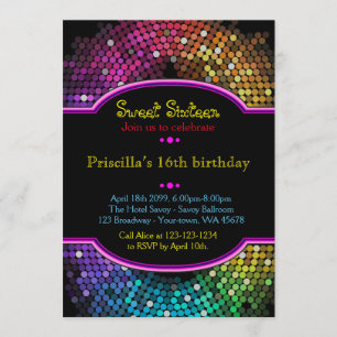 Dulce Invitación a los dieciséis cumpleaños, estil