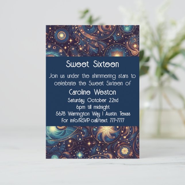 Dulce Invitación al Tema Celestial (Anverso de pie)