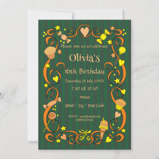 Dulce Invitación Chica de cumpleaños