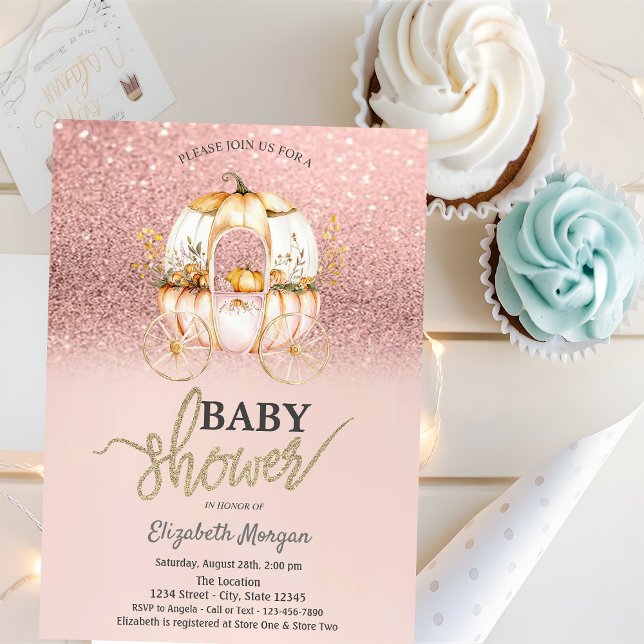 Dulce invitación de baby shower con bokeh de brill (Subido por el creador)