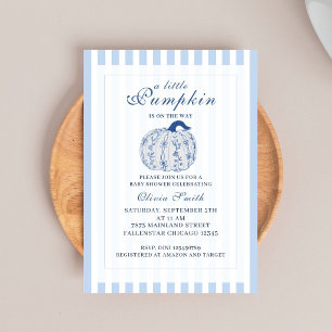 Dulce Invitación de Baño de Bebé Calabacita Otoño 