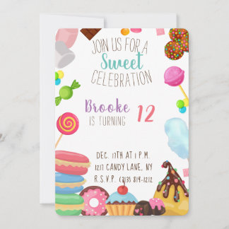 Dulce invitación de cumpleaños