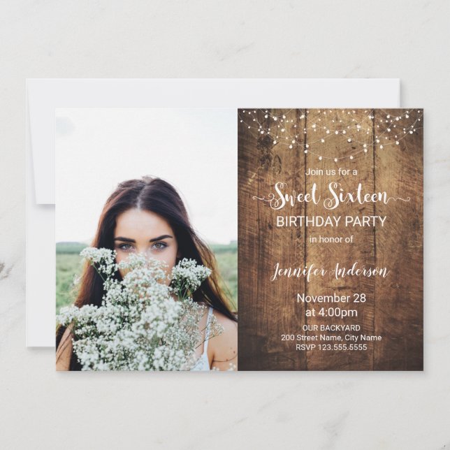 Dulce Invitación de Cumpleaños (Anverso)