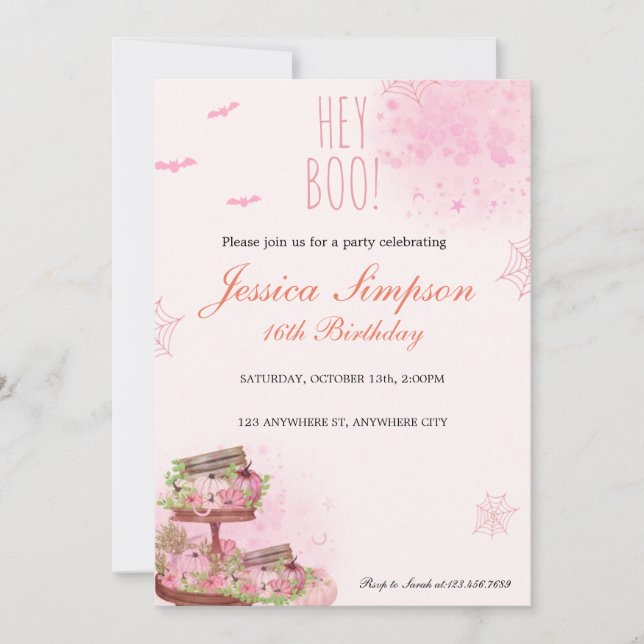 Dulce Invitación de Cumpleaños (Anverso)