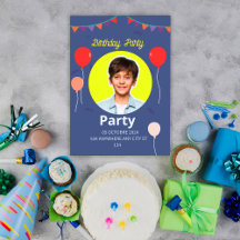 Dulce invitación de cumpleaños con ilustración