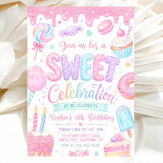Dulce invitación de cumpleaños, invitación de cump