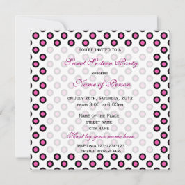 Dulce invitación de cumpleaños, puntos de polka ro