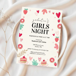 Dulce Invitación de Galentines Day con Donas