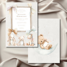 Dulce Invitación de Regalo para Bebé de Género Neu