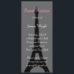 Dulce invitaciones por la noche en París<br><div class="desc">Tonos sutiles de gris,  elegante escritura francesa y la elegancia de la Torre Eiffel decoran esta invitación. Se muestra en el documento básico; sin embargo,  recomiendo el peso y la textura del papel de lino.</div>