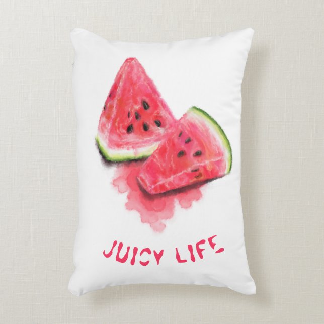 Dulce jugosa sandía almohada - Personalizado Texto (Frente (Vertical))