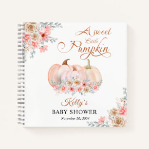 Dulce libro de bebidas de calabaza floral para Bab