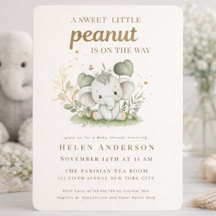 Dulce Maní en Camino Neutral Invitación para Baby