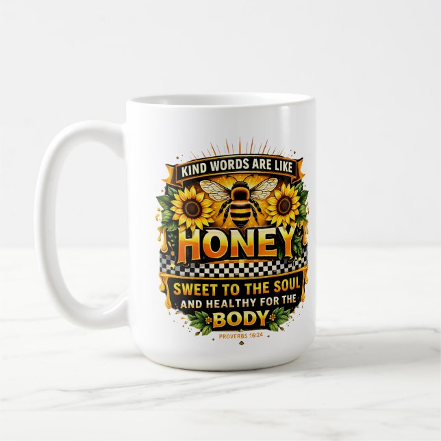 Dulce Miel | Proverbios 16:24 Taza de Café (Izquierda)