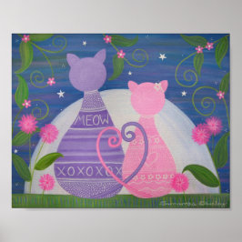 Dulce Noviembre - 8x10 Gatitos enamorados Arte par
