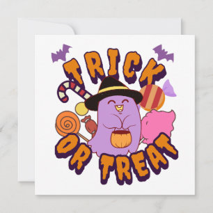 Dulce o truco fantasma adorable de Halloween