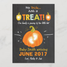 Dulce o truco para la invitación del embarazo de H