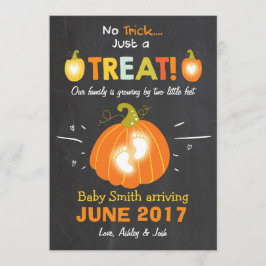 Dulce o truco para la invitación del embarazo de H