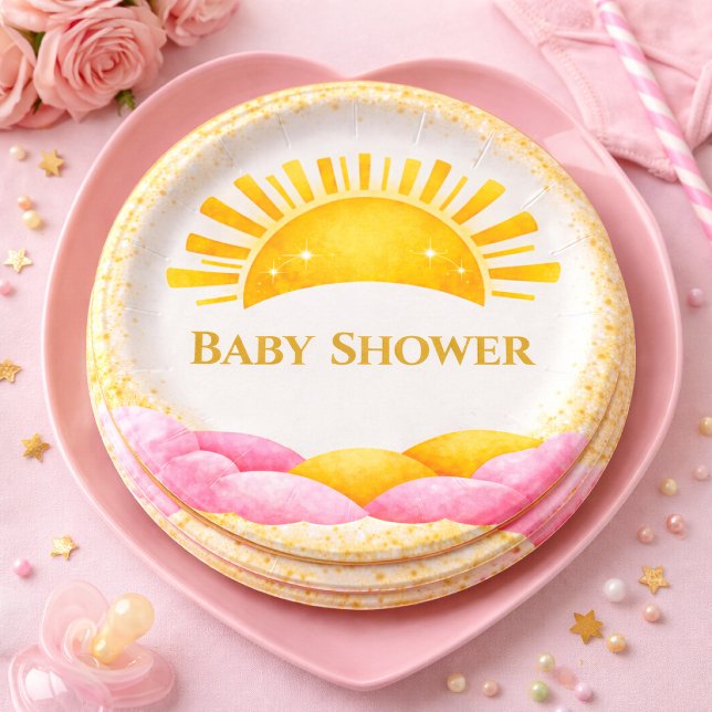 Dulce Oro  Vajilla para Fiesta de Baby Shower Deco (Subido por el creador)