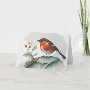 Dulce Pajarito en una Rama de Árbol Tarjeta de Sal
