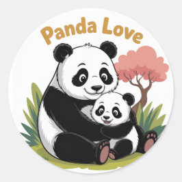 Dulce Panda Ama De Vuelta A Los Pegatinas Escolare
