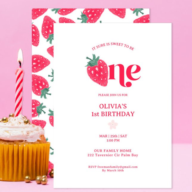 Dulce para ser una Invitación de primer cumpleaños (Subido por el creador)