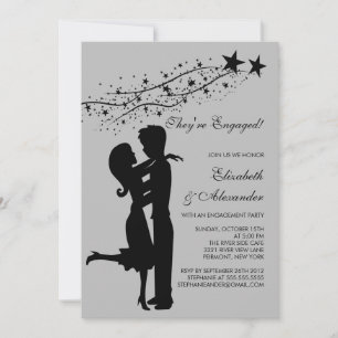 Dulce pareja moderna en amor invitaciones a partic