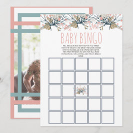 Dulce Pastel Boho Floral Baby Bingo Foto