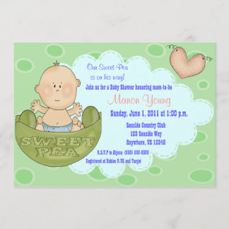 Dulce pastor en la invitación de Baby Shower de lo