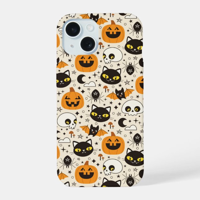 Dulce patrón retro de Halloween (Reverso )
