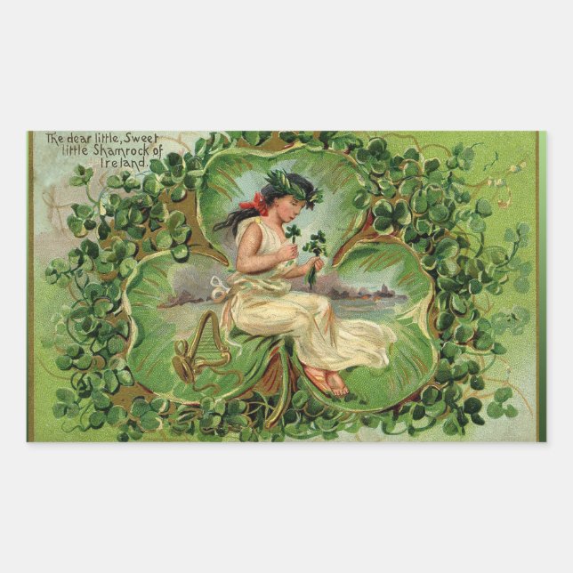 Dulce Pegatina de Shamrock (Anverso)