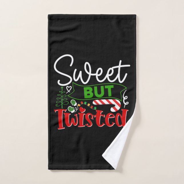 Dulce Pero Divertido Caramelo De Navidad Torcido (Toalla de mano)