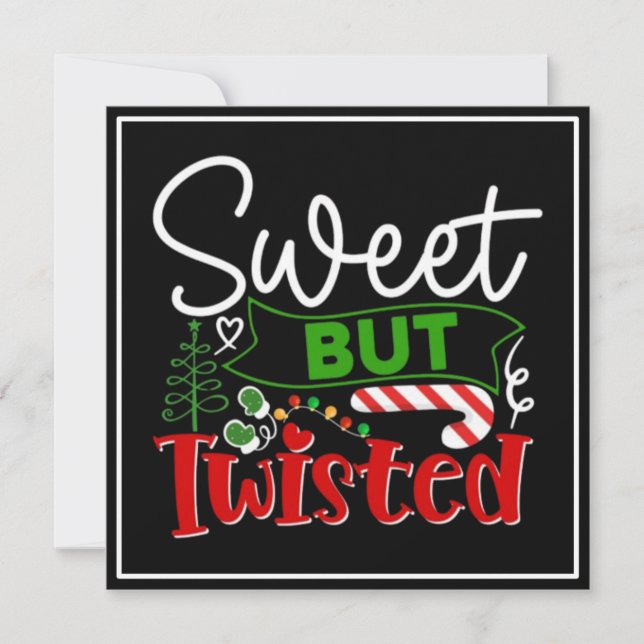 Dulce Pero Divertido Caramelo De Navidad Torcido (Anverso)