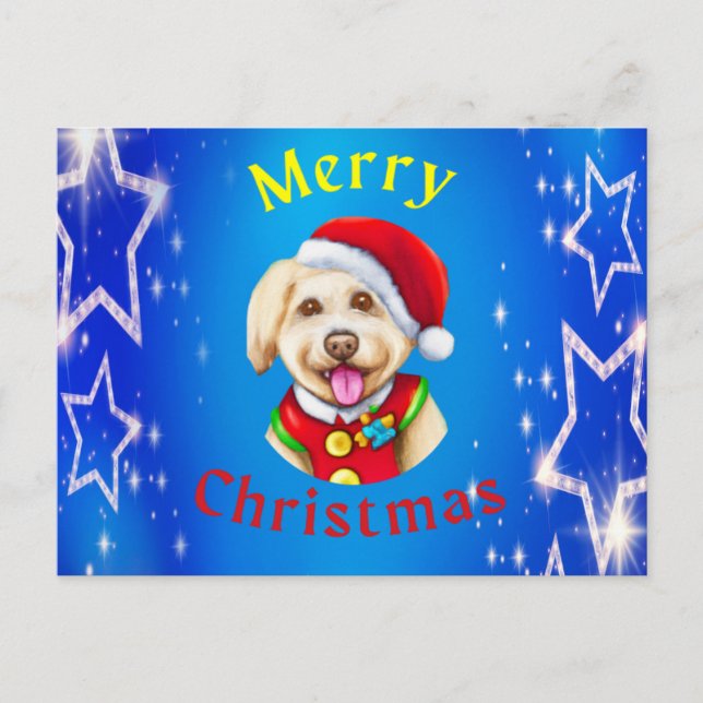 Dulce Perrito de Santa Feliz Navidad (Anverso)