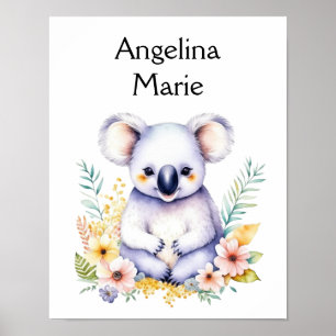 Dulce personalizado Koala Bear Nursery Arte