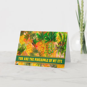 Dulce piña de mi ojo divertido tarjeta de agradeci