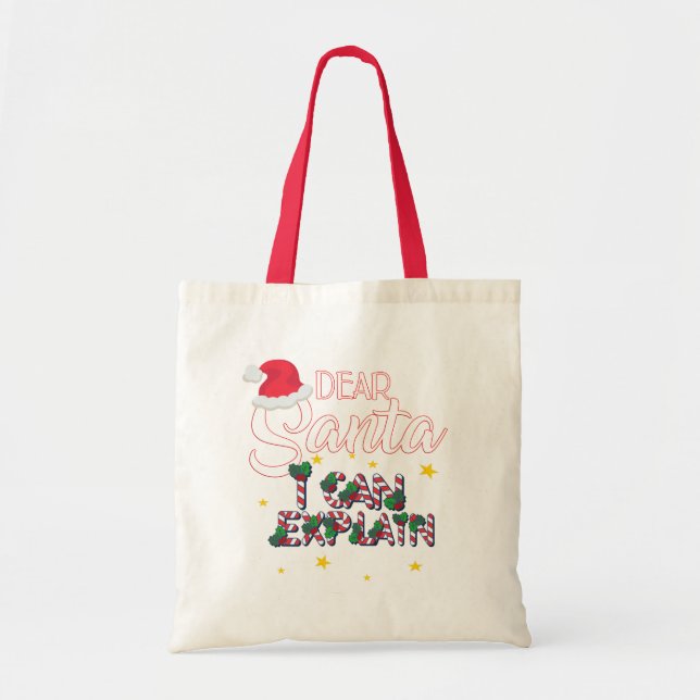 Dulce querido Papá Noel puedo explicar la bolsa de (Frente)