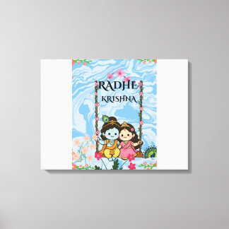 Dulce Radha Krishna en columpio Arte de pared | Sh