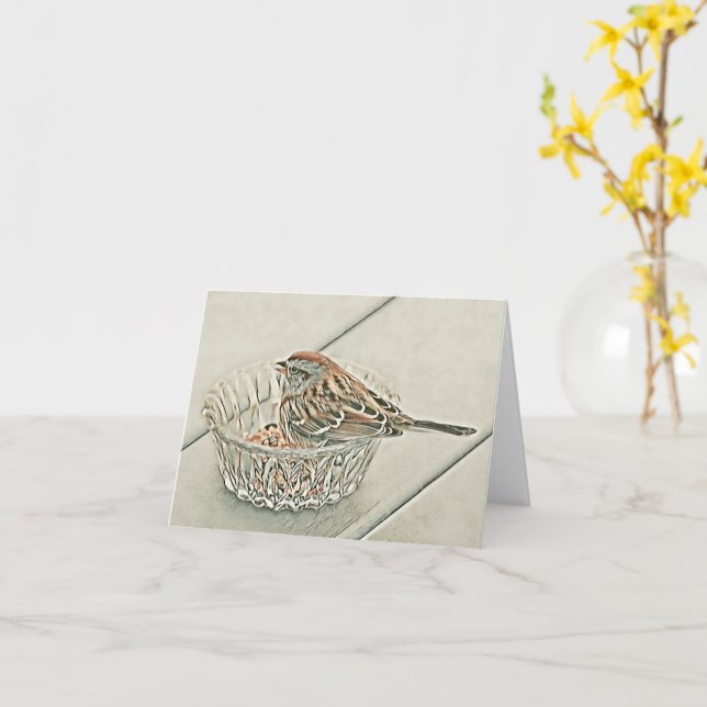 Dulce resplandor - Tarjeta en blanco (flor amarilla)