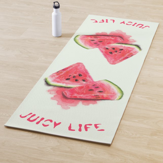 Dulce Rojo Juicy Watermelons Yoga Mat Pintura (In situ)