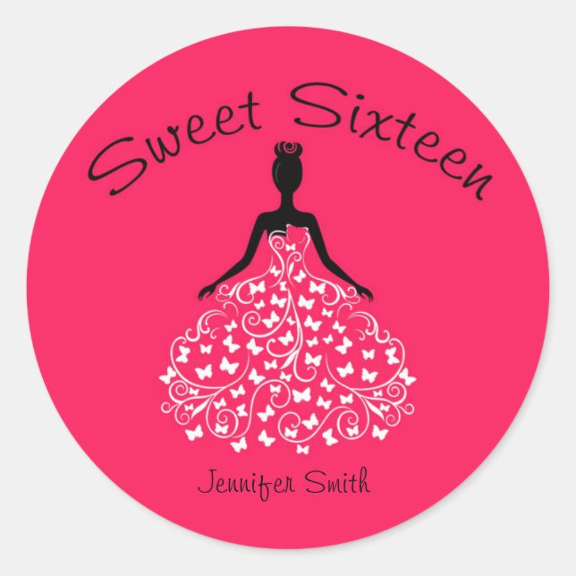 Dulce rosado Dieciséis Sellos para sobres de traje (Anverso)