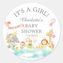 Dulce Safari Animales desfile por favor Pegatina