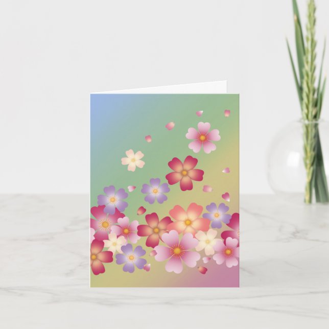 Dulce Sakura florece Kimono estilo Arcoiris (Anverso)