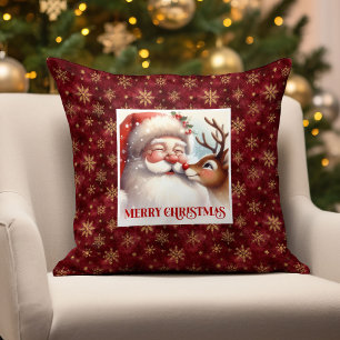 Dulce Santa Almohada Rudolph Navidad Hogar Confort