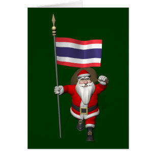Dulce Santa Claus Con Bandera De Tailandia