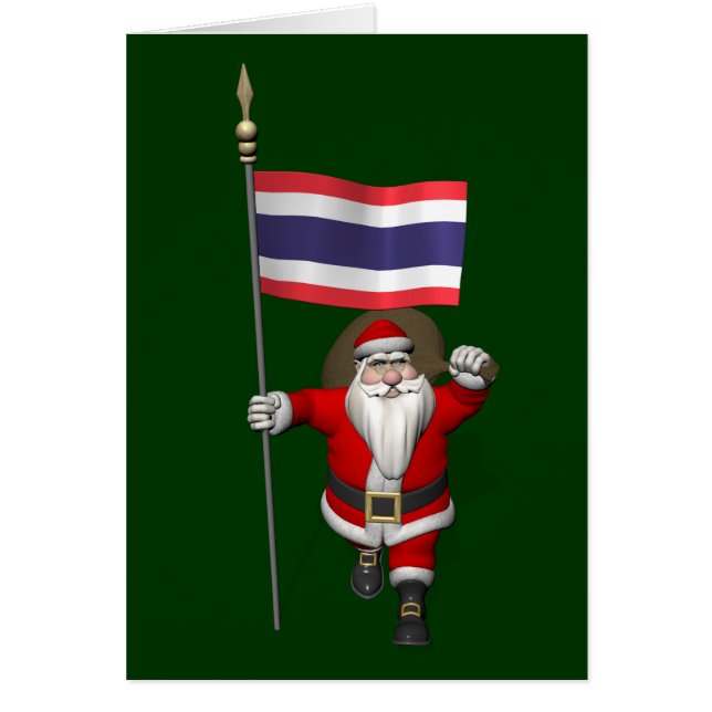 Dulce Santa Claus Con Bandera De Tailandia (Frente)