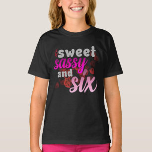 Dulce Sassy Seis – Camiseta Premium de Seis Años